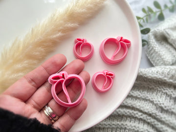 Summer Themed Cutters • Peach Shapes Polymer Clay  Cutter • Fondant Cutter • Cookie Cutter • CS1004